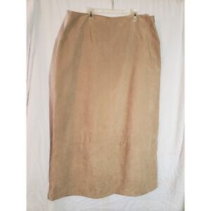 Women's Sonoma Long Suede Like Tan Skirt Size 16